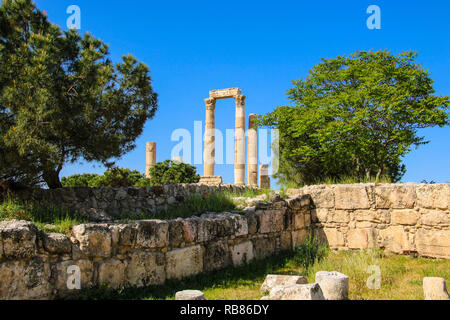 Temple of Hercules of the Amman Citadel complex (Jabal al-Qal'a), Amman, Jordan. Stock Photo