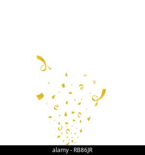Stock vector illustration defocused gold confetti isolated on a white background. New year, birthday, valentines day design element. Holiday background Stock Vector