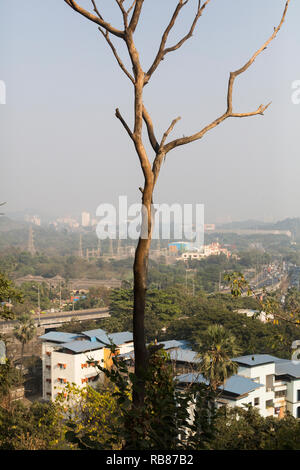 Mumbai / India - November 2011: View over a suburb of Mumbai called Andheri East. Stock Photo