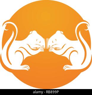 Squirrel logo template vector Stock Vector