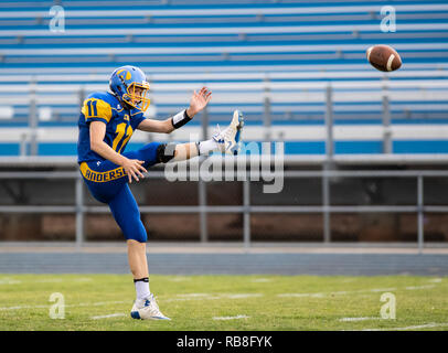 Football action with West Valley vs. Anderson in Anderson, California. Stock Photo