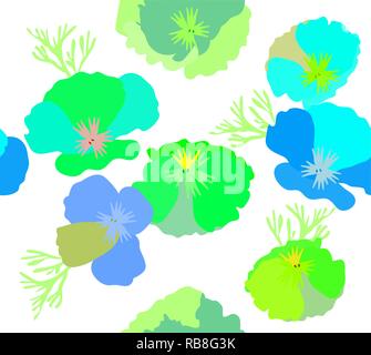 vector illustration of seamless abstract floral background. Stock Vector