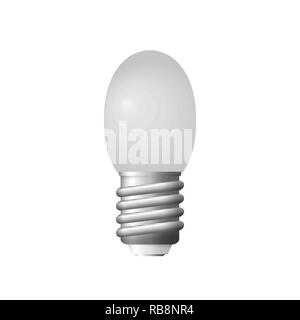 Glowing lighten bulb. Vector illustration. 3d design. Electrical equipment. Stock Vector
