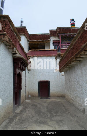 Lamayuru or Yuru Monastery a Tibetan Buddhist monastery in Lamayouro, Leh district, India. It is situated on the Srinagar-Leh highway. Stock Photo