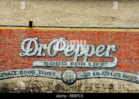 Historic storefront in downtown, Hico, Texas, USA Stock Photo