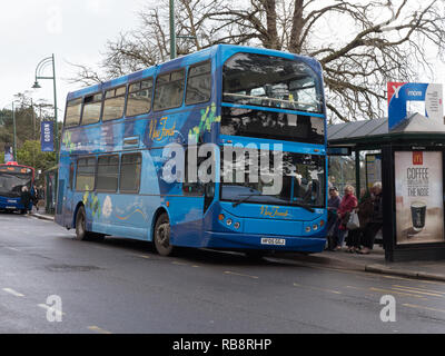 New Forest Tour bus in Bournemouth Stock Photo