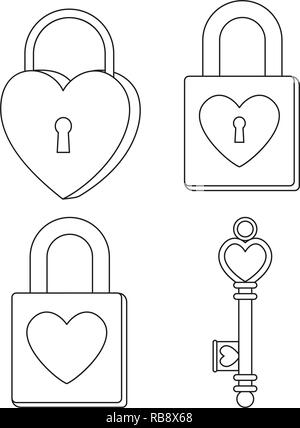 Sketch Padlock with Keys in Vintage Style Stock Vector - Illustration of  paint, encryption: 46197787