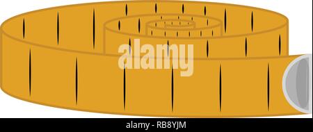 Isolated measuring tape icon. Vector illustration design Stock Vector