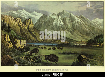Rocky mountains in the distance in black and white Stock Photo - Alamy