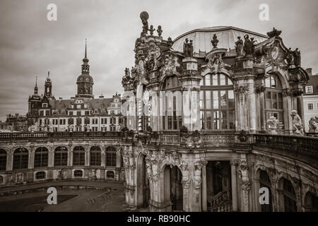 Baroque Zwinger palace in the old town of Dresden, Germany Stock Photo