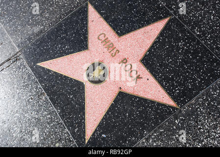 Chris Rock. Hollywood Walk of Fame. Hollywood Boulevard. Stock Photo