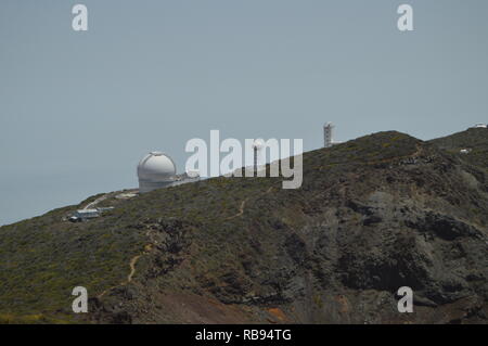 Views Of Roque De Los Muchachos Observatory In The Caldera De Taburiente National Park. Travel, Nature, Holidays, Geology.11 July 2015. Isla De La Pal Stock Photo