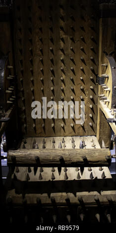 Medieval instrument of torture, detail of torture in the inquisition Stock Photo