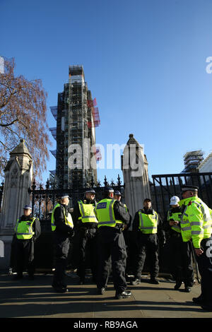 Extra police outside the Houses of Parliament in central London, after ...