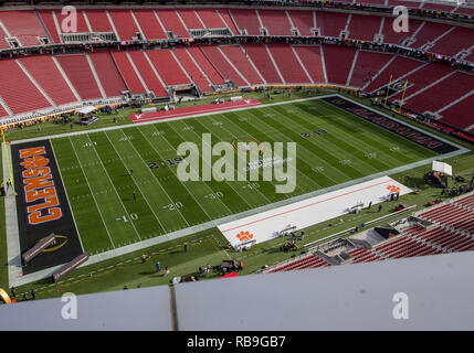 January 07, 2019: A general view of stadium prior to College Football Playoff National Championship game action between the Clemson Tigers and Alabama Crimson Tide at Levi's Stadium in Santa Clara, California. John Mersits/CSM Stock Photo