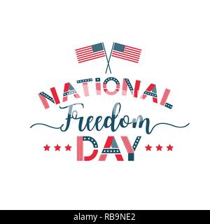 Vector illustration of National Freedom Day. Poster for celebration design. Stock Vector