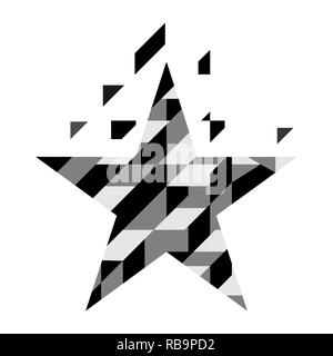Abstract geometric star isolated on white background, vector illustration Stock Vector