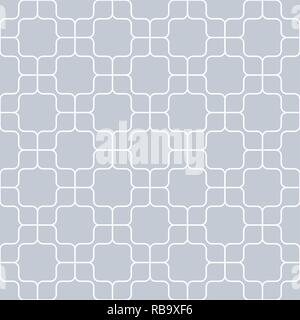 Seamless geometric pattern, vintage curved on gray background, stripes abstract template, vector illustration Stock Vector