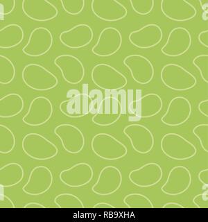 Seamless geometric pattern, outline of mango on  green background, stripes abstract template, vector illustration Stock Vector