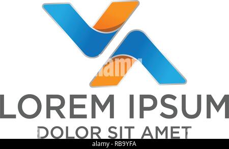 initial creative minimal AV logo icon design in vector illustrator format with abstract design template Stock Vector