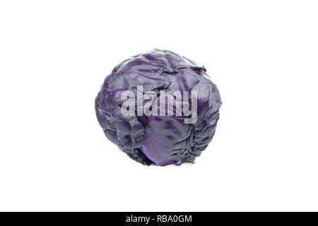 Purple cabbage isolated on white background Stock Photo