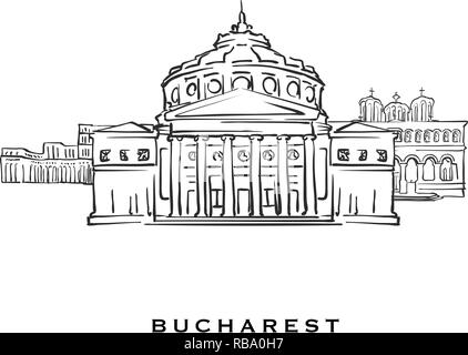 Bucharest, Romania Vector Line Icon Stock Vector Image & Art - Alamy