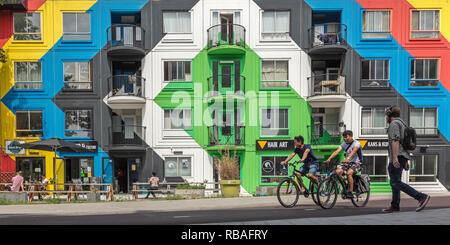 The Netherlands, Amsterdam, Bijlmermeer. Street art. H-buurt. Heesterveld quarter. Restaurant Oma ietje. Stock Photo