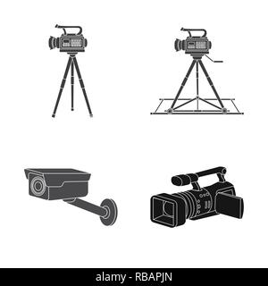 security,cctv,home,smart,circuit,equipment,monitoring,tripod,safety,camcorder,camera,detail,dashboard,car,dashcam,recording,video,photography,set,vector,icon,illustration,isolated,collection,design,element,graphic,sign,black,simple, Vector Vectors , Stock Vector