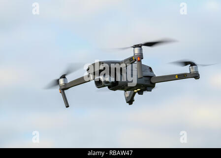 Drone in flight Stock Photo