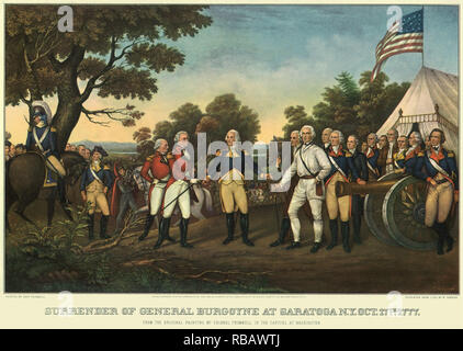 Surrender of General Burgoyne at Saratoga N.Y. Oct. 17th. 1777. Print ...