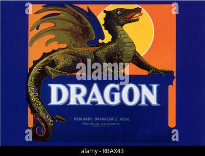 Dragon Fruit Label. Stock Photo