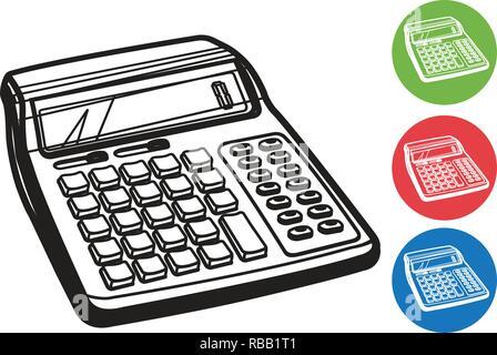 Calculator Icon - Illustration as EPS 10 File Stock Vector