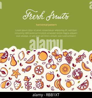 Gift card with a place for lettering with horizontal pattern. Stock Vector