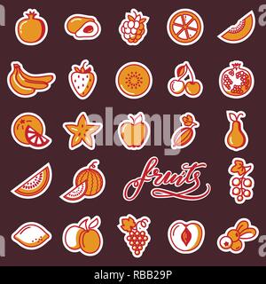 Set of fruit vector illustration Stock Vector Image & Art - Alamy
