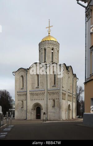 St. Demetrius Cathedral at Vladimir in winter, built in 12st century ...