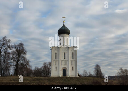 Church of the Intercession on the Nerl River in Bogolyubovo near Vladimir, Russia. Stock Photo