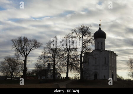 Church of the Intercession on the Nerl River in Bogolyubovo near Vladimir, Russia. Stock Photo