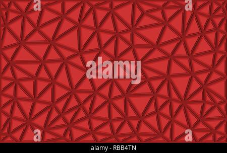 Abstract triangular background of red color; modern background of geometric shapes. Stock Vector