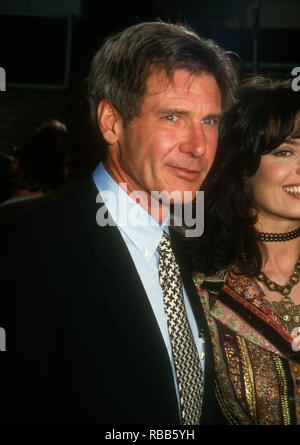 WESTWOOD, CA - JULY 29: Actor Harrison Ford attends Warner Bros. Pictures' 'The Fugitive' Premiere on July 29, 1993 at the Mann Village Theatre in Westwood, California. Photo by Barry King/Alamy Stock Photo Stock Photo