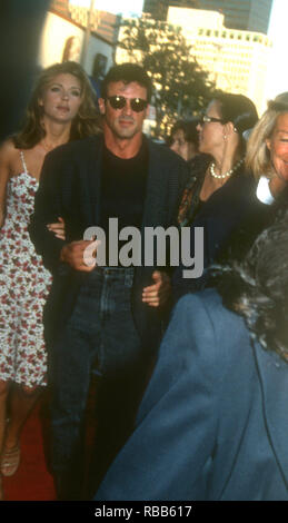 WESTWOOD, CA - JULY 29: Actor Sylvester Stallone attends Warner Bros. Pictures' 'The Fugitive' Premiere on July 29, 1993 at the Mann Village Theatre in Westwood, California. Photo by Barry King/Alamy Stock Photo Stock Photo