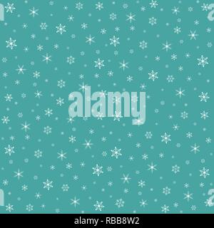 Christmas seamless background. Vector illustration. Holiday pattern with snowflakes Stock Vector