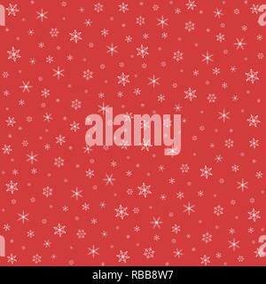 Christmas seamless background. Vector illustration. Holiday pattern with snowflakes Stock Vector