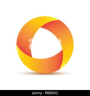 Abstract circle logo. Vector illustration. Geometric round frame Stock Vector