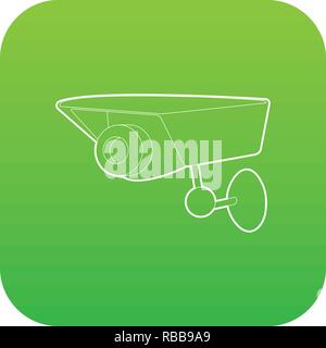 Security camera icon green vector Stock Vector
