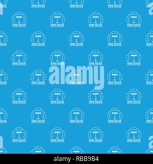 Comfort heater pattern vector seamless blue Stock Vector