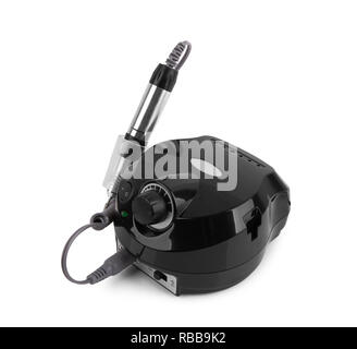 electric drill for nail isolated on white background Stock Photo