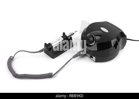 electric drill for nail isolated on white background Stock Photo