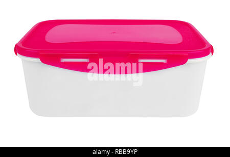 plastic boxes isolated on a white background Stock Photo
