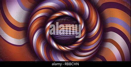 Flex illustration vector background. Curve art and warp pattern. Optical lines design. Stripes backdrop texture. Illusion effect, , striped distortion. Stripy element wallpaper, decorative ornate cover. Modern irregular deformation. Dynamic fabric with fold twist. EPS 10 Stock Vector