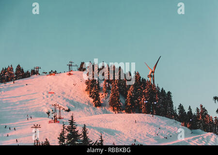 Photo of Grouse Mountain in North Vancouver, BC, Canada Stock Photo